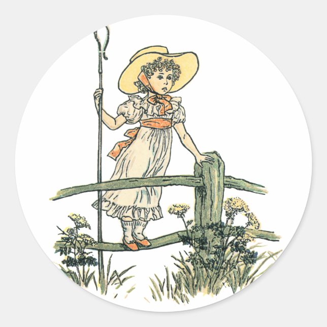 Little Bo Peep Classic Round Sticker (Front)