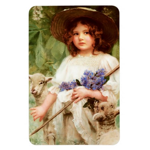 Little Bo Peep Fine Art Easter Gift  Magnet