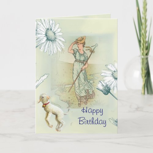 Little Bo Peep Happy Birthday Card