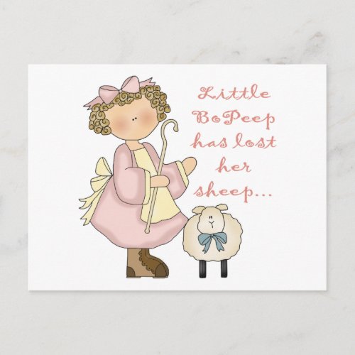 Little Bo Peep Kids Gift Postcard