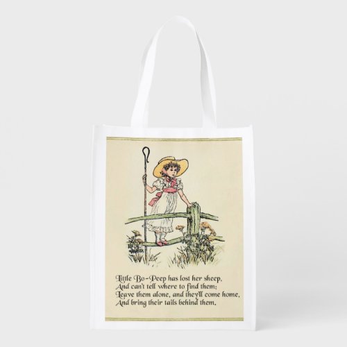 Little Bo Peep Nursery Rhyme Grocery Bag