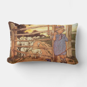 Little Bo-Peep Nursery Rhyme Lumbar Pillow
