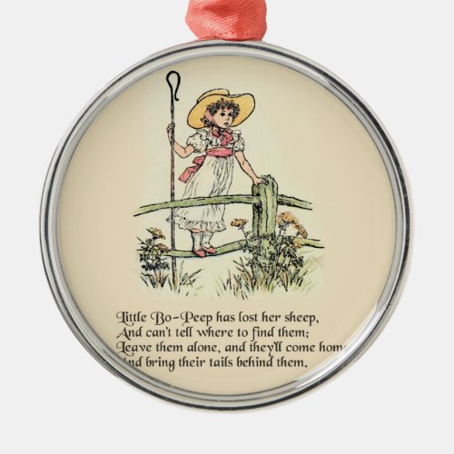 Little Bo Peep Nursery Rhyme Metal Ornament