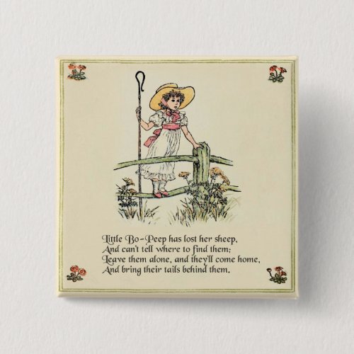 Little Bo Peep Nursery Rhyme Pinback Button