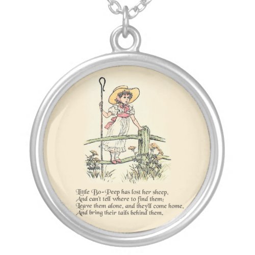 Little Bo Peep Nursery Rhyme Silver Plated Necklace