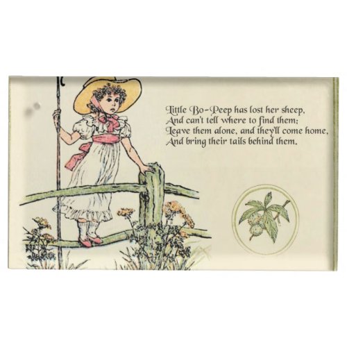 Little Bo Peep Nursery Rhyme Table Card Holder
