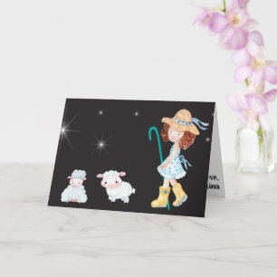 Little Bo Peep Star Night Scene Fun Kids Fab Card