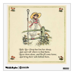 Vintage Rhymes Nursery Wall Decals Stickers Zazzle Little Bo P Vintage Nursery Rhyme Wall Decal