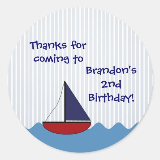 Little Boat Round Sticker