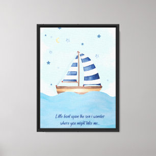 Little Boat's Voyage Canvas Print