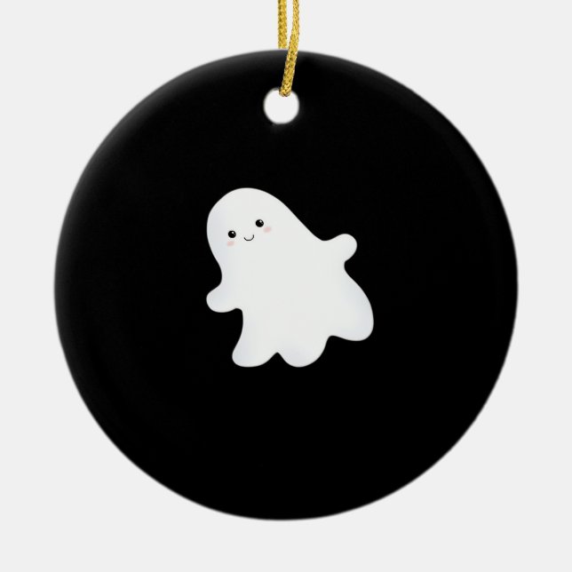 Little Boo Aesthetic Cool Style Ceramic Ornament (Front)