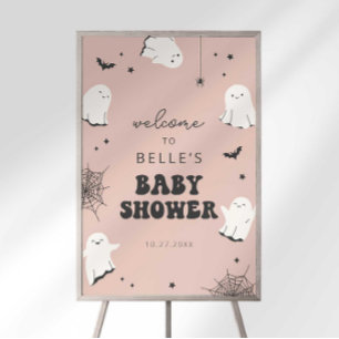 Little Boo Almost Due Baby Shower Welcome Sign
