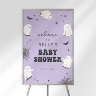 Little Boo Almost Due Baby Shower Welcome Sign