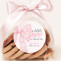 Little Boo Almost Due Bow Halloween Baby Shower