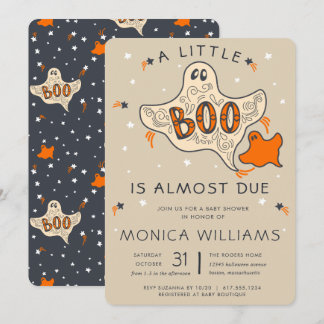Little Boo Almost Due | Halloween Baby Shower Invitation
