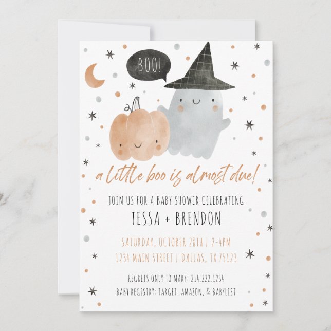 LITTLE BOO ALMOST DUE INVITATION (Front)