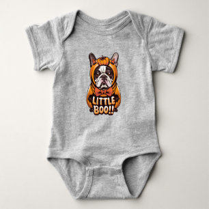 Little Boo Baby French Bulldog Halloween Baby Bodysuit