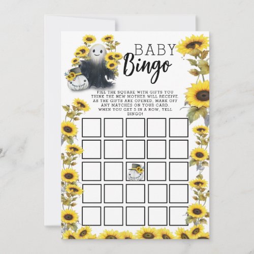 Little Boo Baby Shower Bingo Invitation