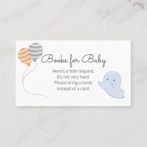 Little Boo Baby Shower Books for Baby Request Business Card