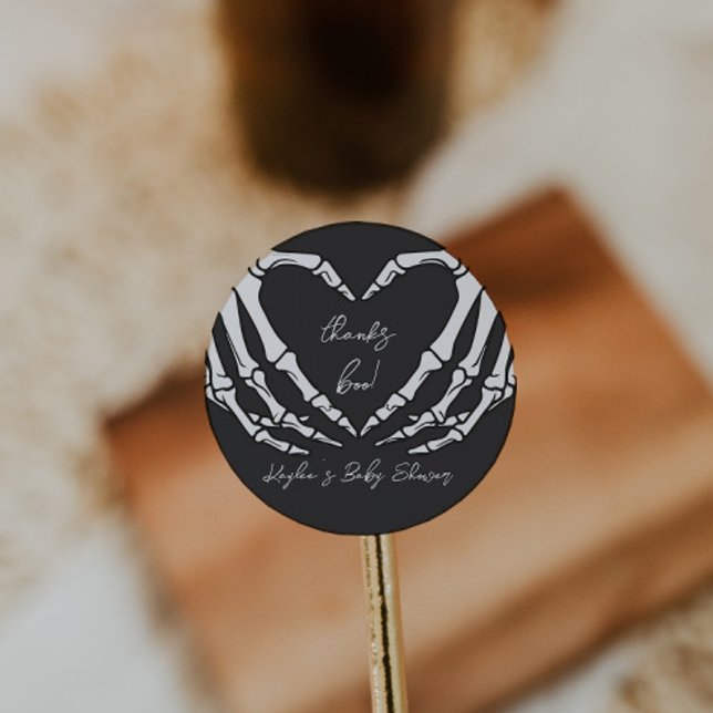 Little Boo Baby Shower Classic Round Sticker (Creator Uploaded)