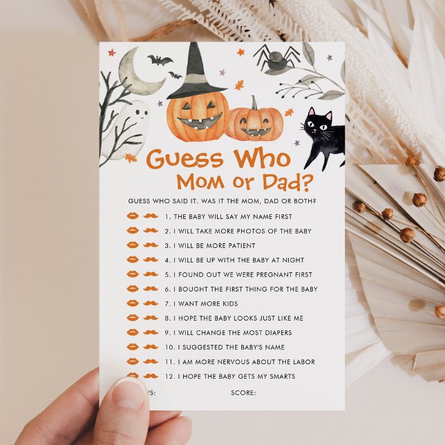 Little Boo Baby Shower Guess Who Mom or Dad Game (Creator Uploaded)