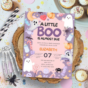 Little Boo baby shower Halloween  Invitation