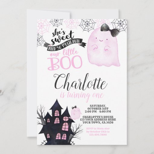 Little BOO Birthday Invitation | Zazzle