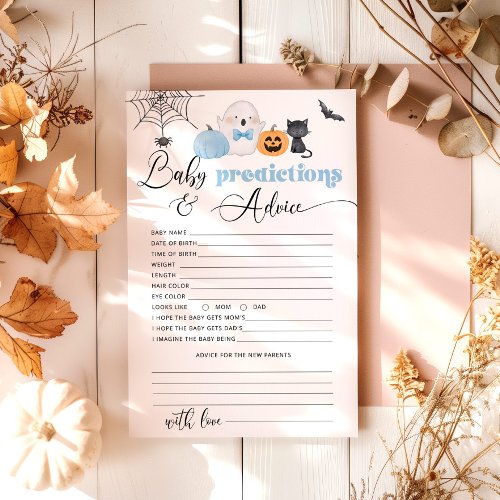 Little boo blue Baby predictions and advice card