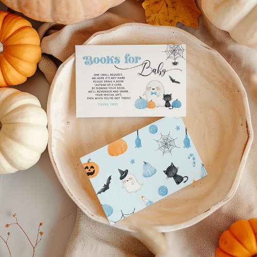 Little Boo blue Books for baby ticket Enclosure Card