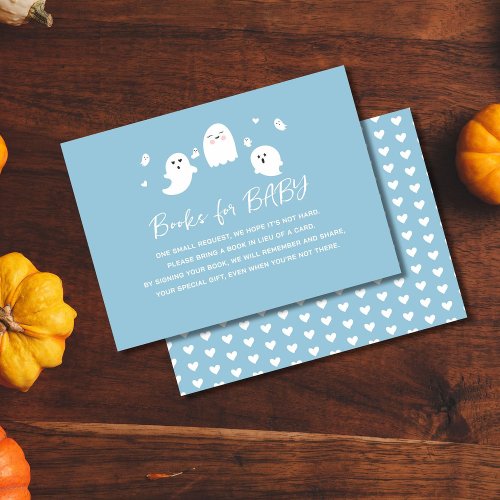 Little Boo Blue Boy Halloween Books for Baby Enclosure Card