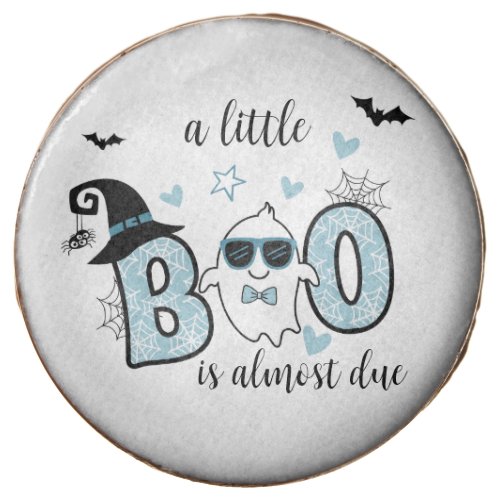 LITTLE BOO BLUE HALLOWEEN BABY SHOWER CHOCOLATE COVERED OREO