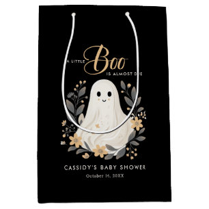 Little Boo Boho Ghost Halloween Baby Shower Medium Gift Bag