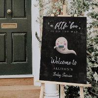 Little Boo Boy Baby Shower Welcome Sign