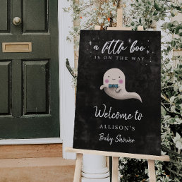 Little Boo Boy Baby Shower Welcome Sign