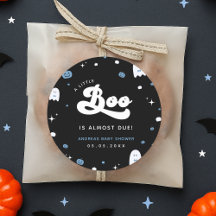 Little Boo Boy Halloween Shower Sticker
