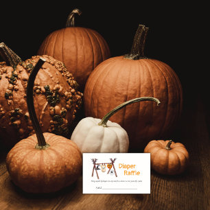 Little Boo Clothes Diaper Raffle Baby Shower  Enclosure Card