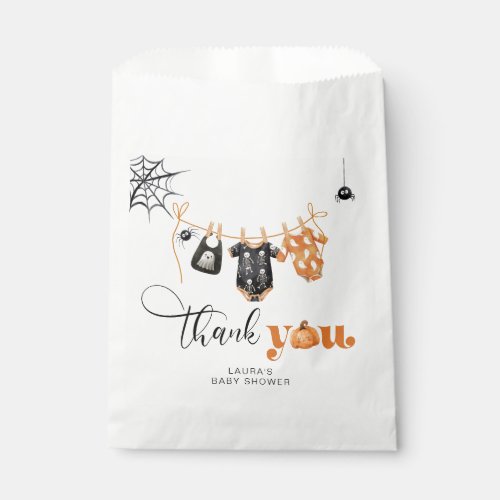Little Boo Clothesline baby shower thank you card Favor Bag