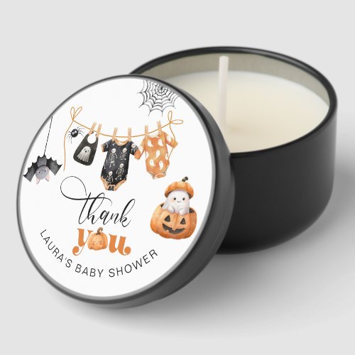 Little Boo Clothesline baby shower thank you Mini Candle Favors