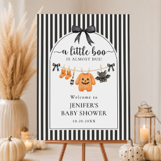 Little Boo Clothesline Baby Shower Welcome Foam Board