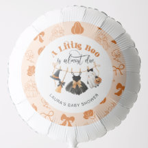 Little Boo Clothesline Bow Orange Baby Shower