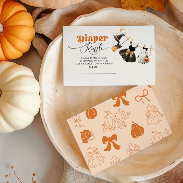 Little Boo Clothesline Diaper raffle ticket Enclosure Card (Creator Uploaded)