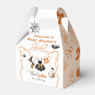 Little Boo Clothesline Girl Bow Baby Shower Favor Boxes