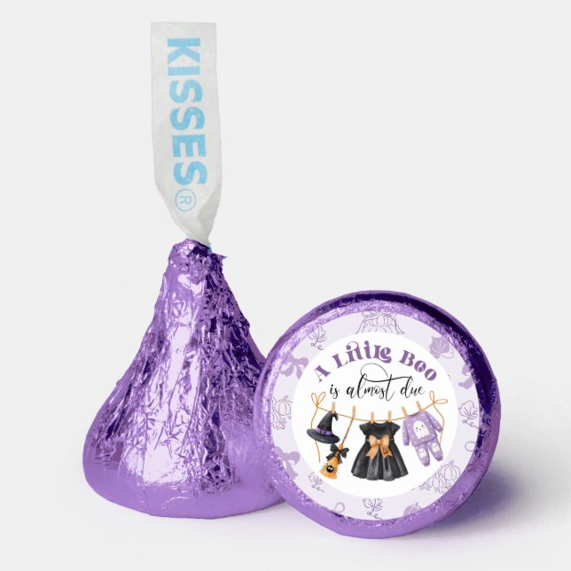 Little Boo Clothesline Purple Baby Shower Hershey®'s Kisses® (Front)
