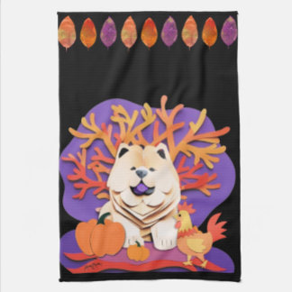 LITTLE BOO Cream Chow Kitchen Towel
