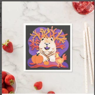 LITTLE BOO Cream Chow Napkins