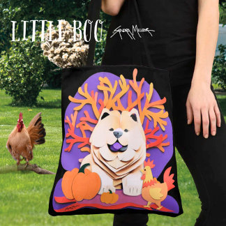 LITTLE BOO Cream Chow   Tote Bag