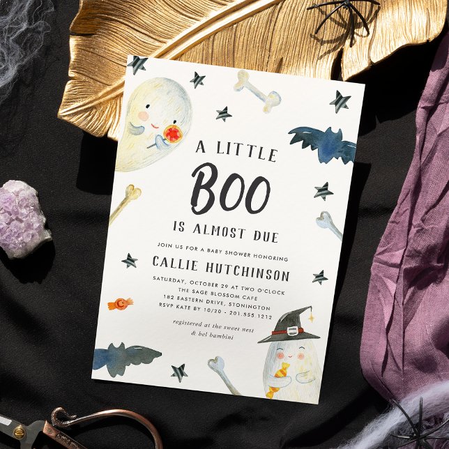 Little Boo | Cute Halloween Baby Shower Invitation (Creator Uploaded)