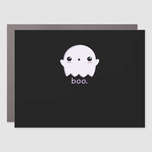 Little Boo Cute Halloween Car Magnet (Front)