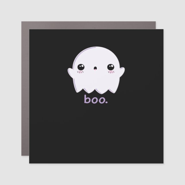 Little Boo Cute Halloween Car Magnet (Front)