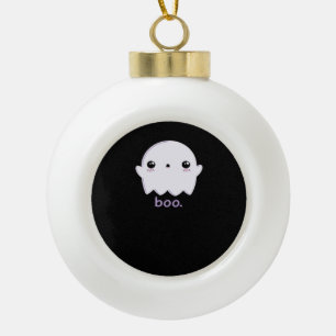 Little Boo Cute Halloween Ceramic Ball Christmas Ornament